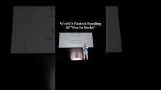 World fastest reading of "Fox in socks" #tiktokshort
