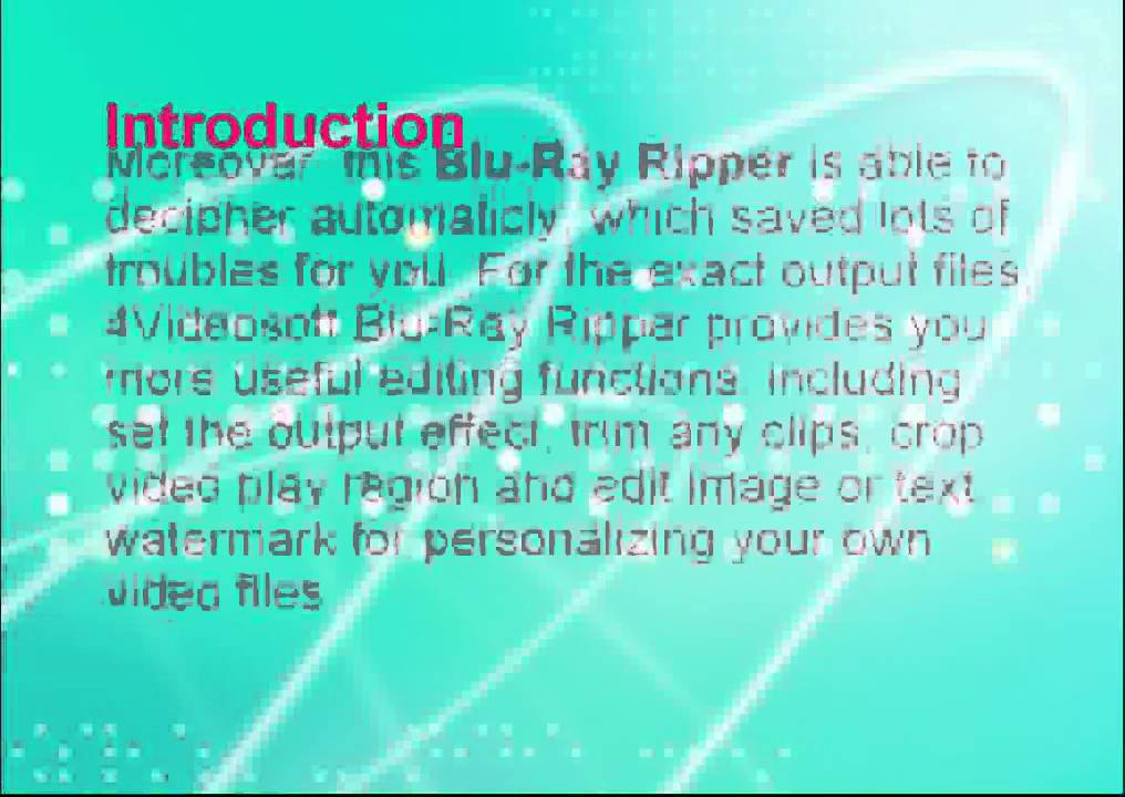 How to rip Blu-ray DVD to avi,wmv,mp4,3GP,ipod,psp,ps3,iphone,zune..