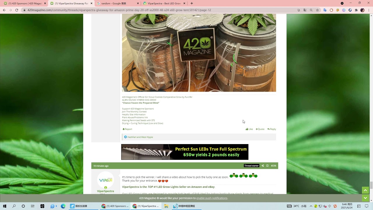 ViparSpectra 420 Forums Giveaway Winner Announcement For Amazon Prime Day on 420