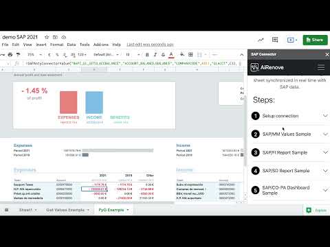 Sap Connector with Google Sheet