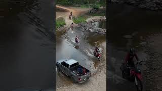 CRF300 Rally vs Thai river crossing 💦🏍️ #adventurebike #crf300l #crf300rally #adventureriding