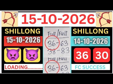 15/10/2026 Shillong Teer Common Number Today || Shillong Teer Target Number