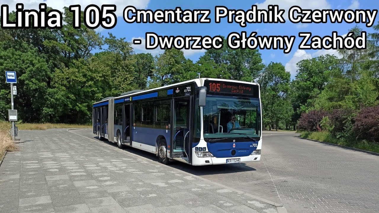Mercedes-Benz O530G Citaro DC701 - MPK Kraków Linia 105 🎵 ZF Ecomat 🎵