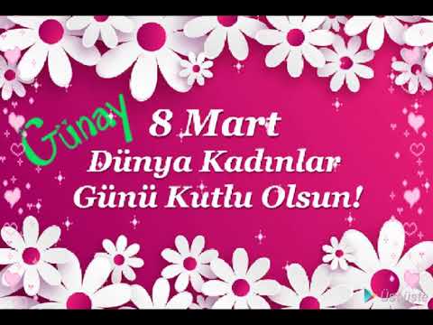 8 mart tebriki Gunay