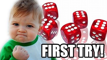 One Roll Yahtzee FIRST TRY!!!