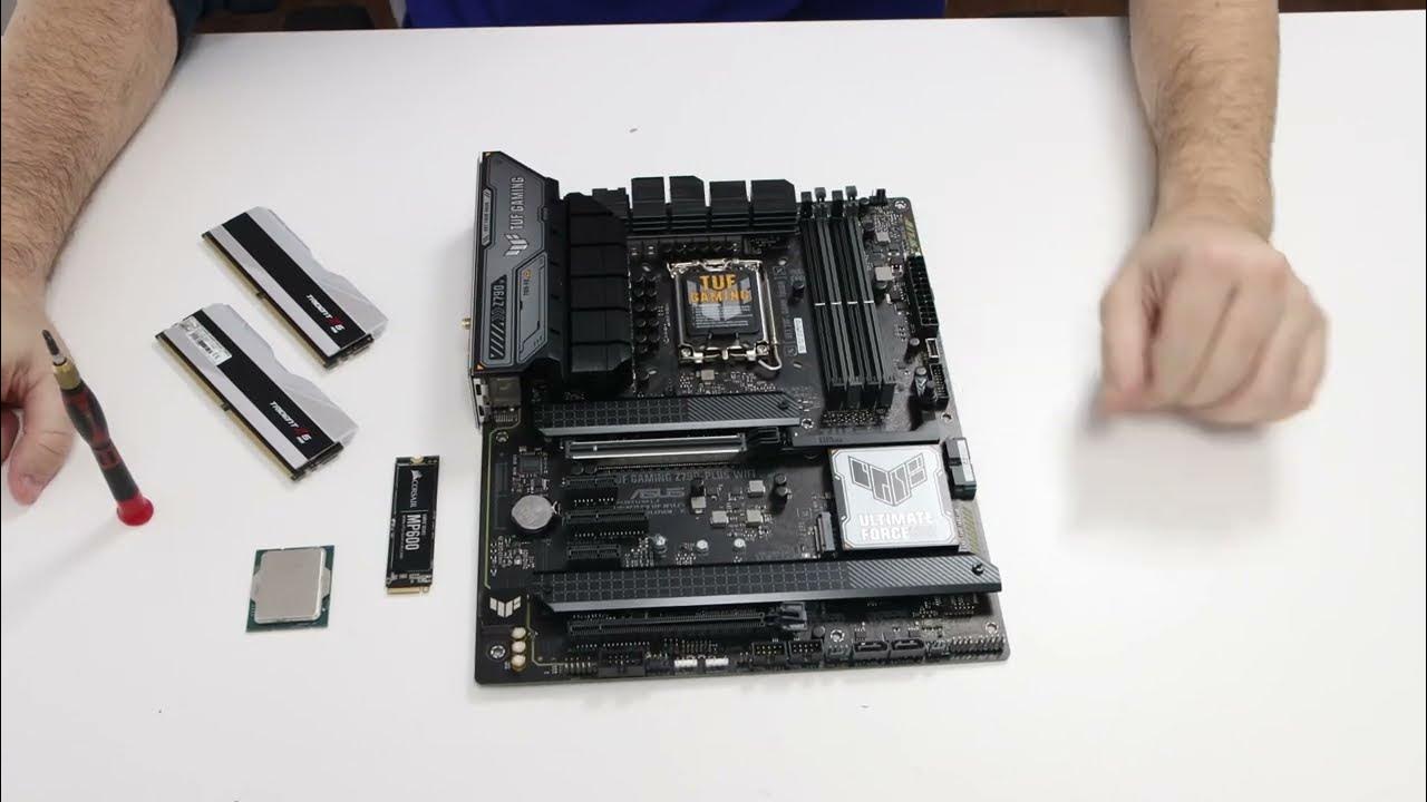 Asus tuf gaming z790 plus wifi unboxing installing cpu ram and m 2