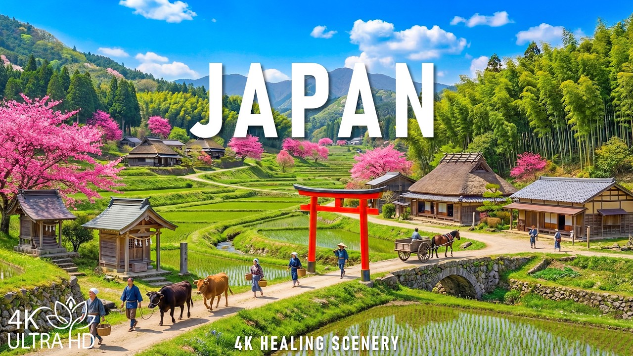 Japan 4K | Land of the Rising Sun – Iconic Fuji Views, Sakura Snow & Serene Crater Lakes