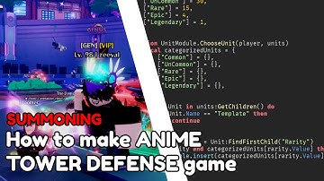Make a ANIME TOWER DEFENSE game in ROBLOX STUDIO
