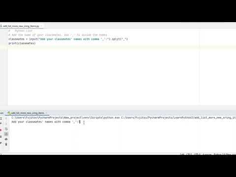 Python user input and split a list