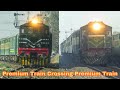 Premium train shalimar express crossing premium train karakoram express  pakistan railways