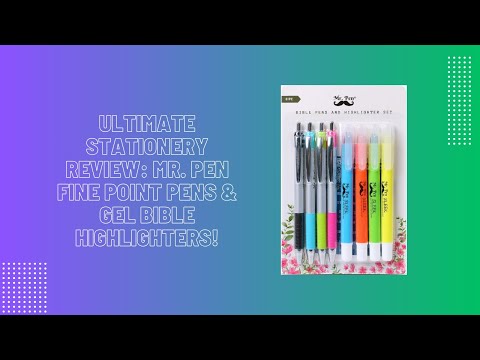 Mr. Pen Highlighter Pack Review: Pastel & Vibrant Gel Highlighters