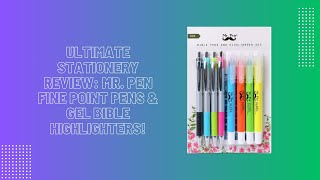 Ultimate Stationery Review: Mr. Pen Fine Point Pens & Gel Bible  Highlighters! 