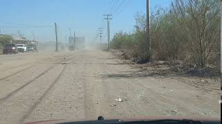 Calles llenas de tierra en Ciudad Obregón