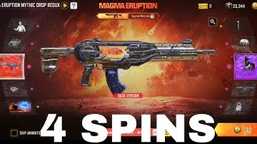 4 SPINS On Magma Eruption Mythic Drop Redux In Call Of Duty Mobile COD MOBILE