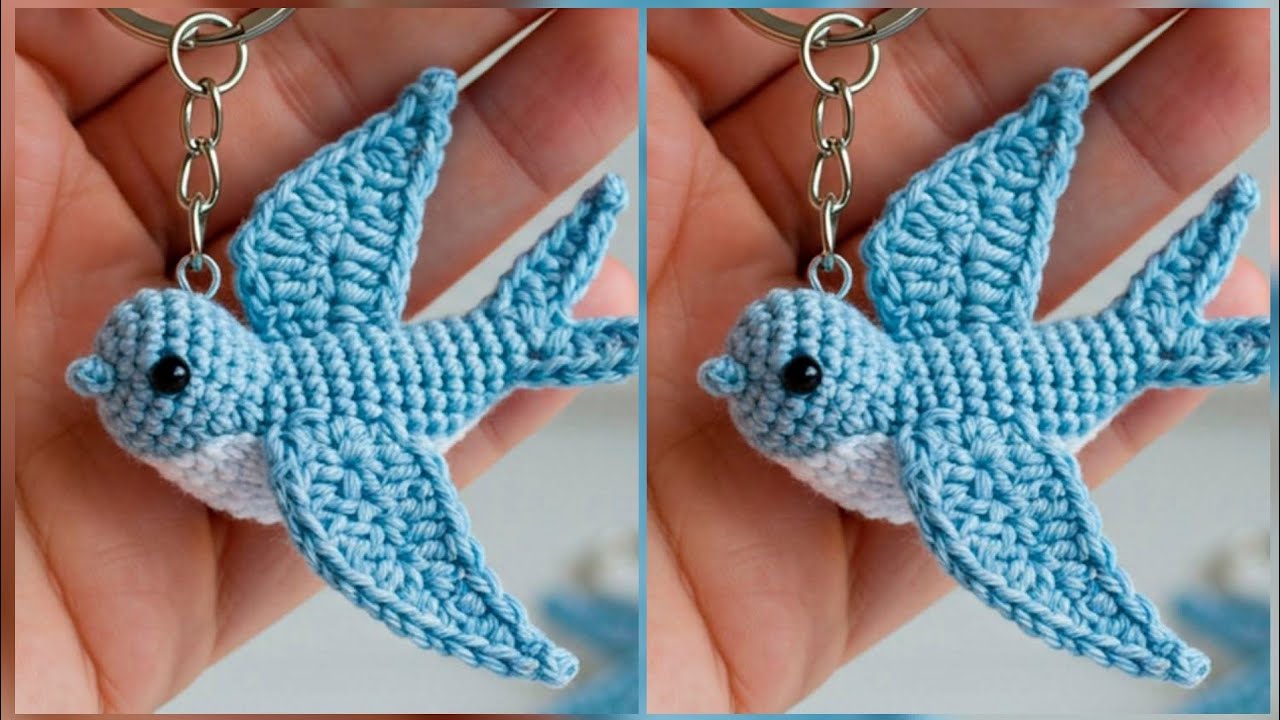 crochet bird keychain, crochet keychain, cute crochet keychain /@YoModa-re7jk 