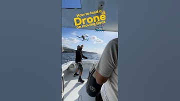 How to land a drone on moving Boat 🚤❌🚁. #drone #dji #djiglobal #boat #danger #fail