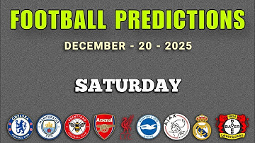 FOOTBALL PREDICTIONS TODAY 20 DECEMBER 2025 | PREMIER LEAGUE PREDICTIONS | BUNDESLIGA | GoalIQ