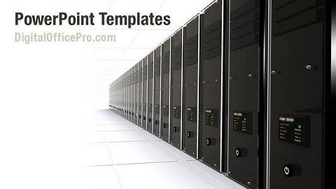 Web Hosting Services PowerPoint Template Backgrounds - DigitalOfficePro #09913W
