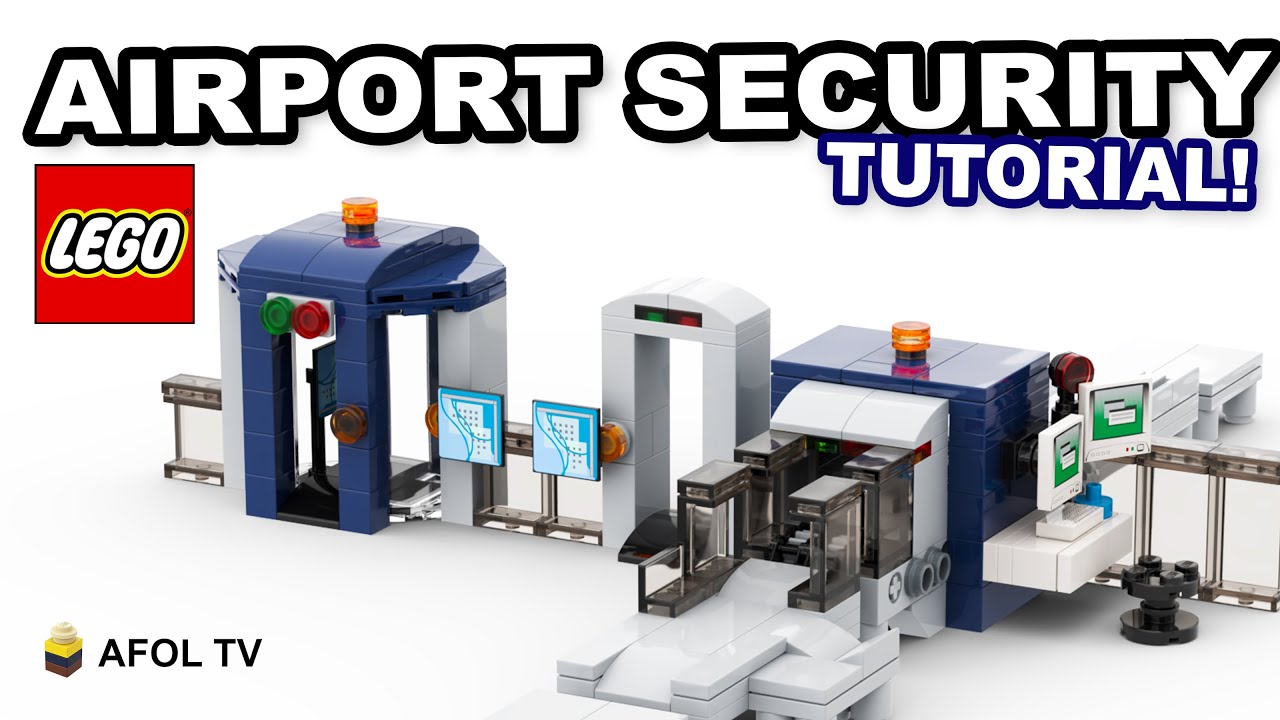 LEGO Detailed Airport Security Checkpoint (Build Tutorial!) - How to build  LEGO Security Checkpoint 