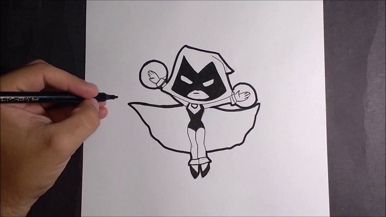 Como Desenhar a Ravena Teen Titans Go! Passo a Passo 