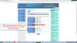 Everest EWN-208POE Kablolu AP Modu Kurulumu