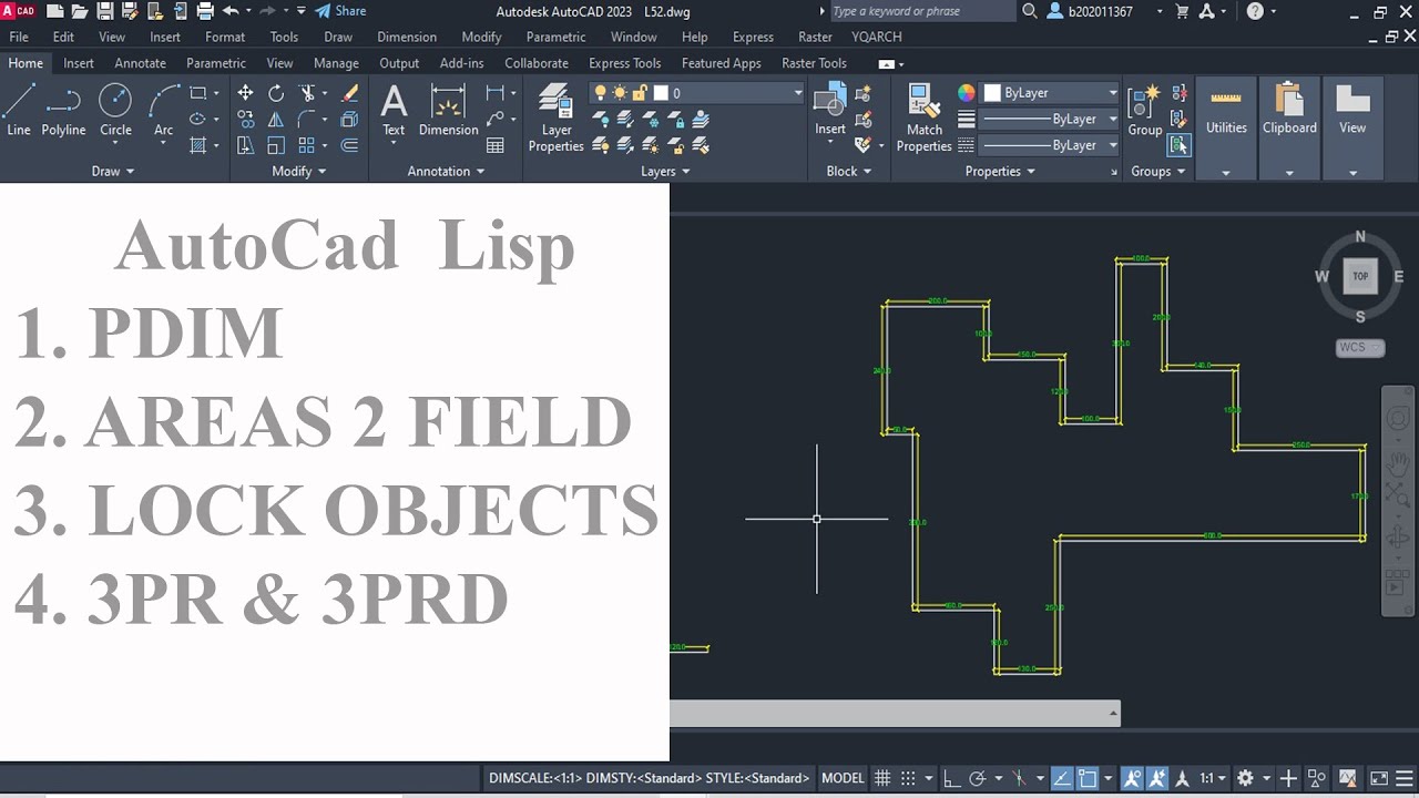 برمجيات ليسب مضافة للأوتوكاد لأوامر معينة / Four new Lisps for AutoCad