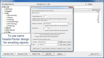 eLab -  Design/Customize department wise Header/Footer