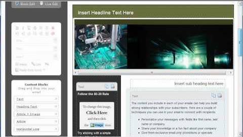 VerticalResponse Email Builder Tour