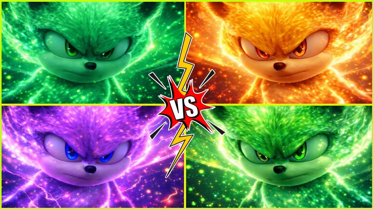 4 Color Sonic Power Battle | Ultimate Transformation ⚡