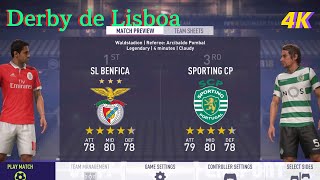 FIFA 18 Gameplay [PS5 4K] Derby de Lisboa-SL Benfica vs Sporting CP-LIGA PORTUGAL [EA SPORTS]