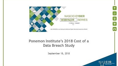 Ponemon Institute’s 2018 Cost of a Data Breach Study