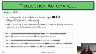 Traitement automatique des langues [7.17] Traduction automatique - évaluation