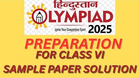 Preparation for Hindustan Olympiad 2025 class 6 previous year questions sample papers #class6 #prep