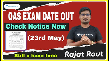 OAS Prelim Exam 2021 Date Out II OCS Prelims II Banking with Rajat