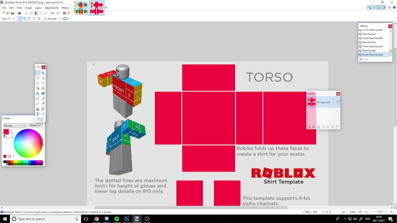 ROBLOX | Making a shirt template - YouTube