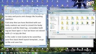 Basic HTML Tutorial Structure Part 2
