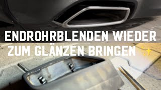 Endrohrblenden Beim Bmw G30 G31 Ausbauen, Reinigen, Polier Exhaust Trim Egzoz Parlatma Auspuffblende