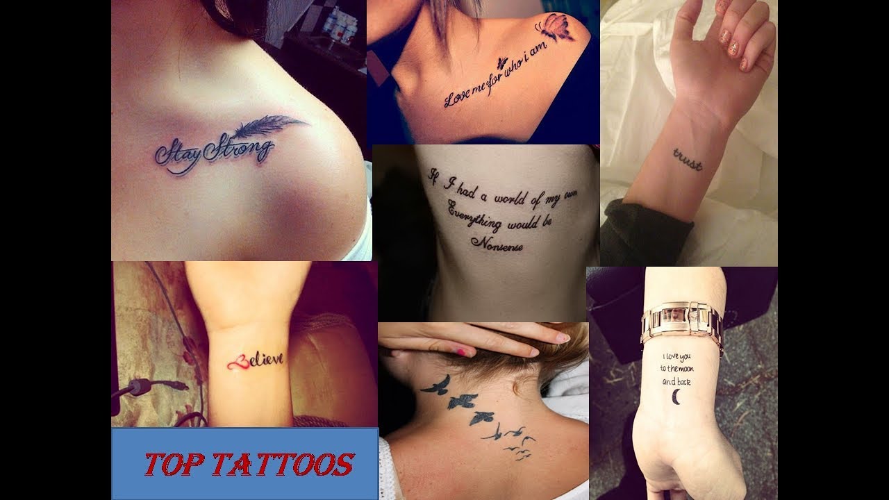 Stylish tattoos for girls|| trendy tattoos idea. - YouTube
