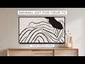 Tv art screensaver minimal modern line art scandinavian art and tv background  4k