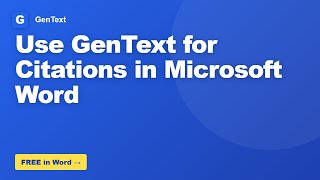 How to Use GenText for Citations in Microsoft Word #Shorts