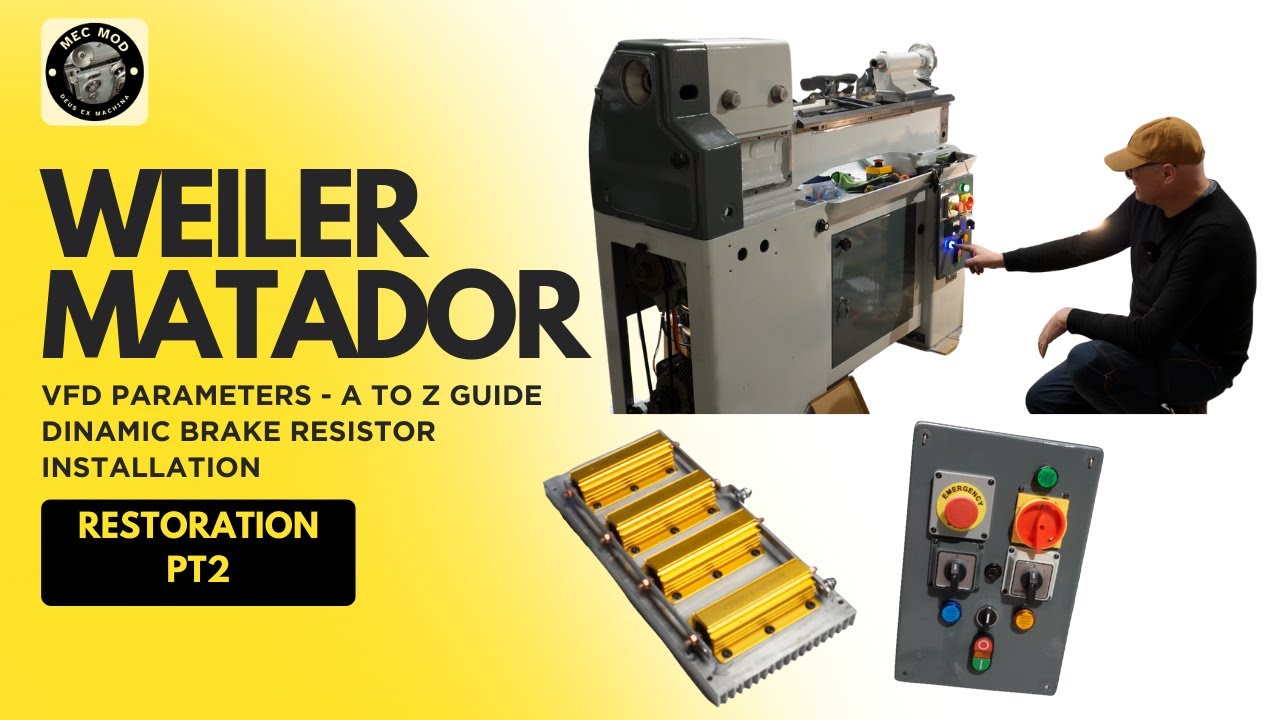 Восстановление токарного станка Weiler Matador, параметры частотного преобразователя от А до Я + ...