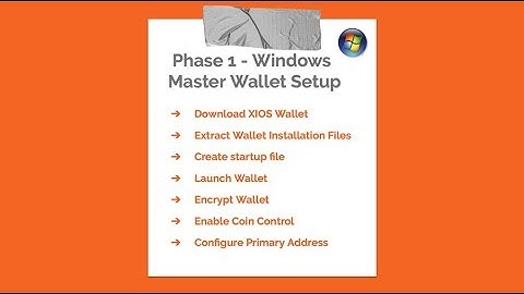 XIOS Masternode Setup - Phase 1 - Windows Wallet Setup
