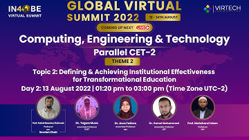 Parallel Sessions Theme 2 Topic 2: Defining and Achieving Institutional Effectiveness