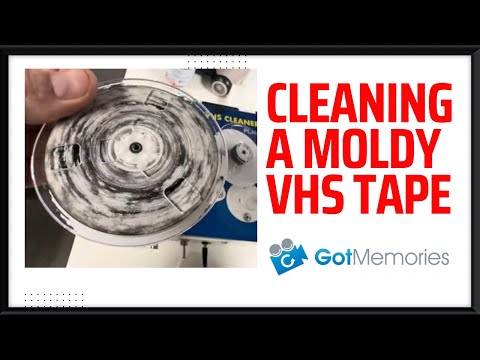 VHS Tape with HEAVY Mold Issues from Stored in a Humid Attic since 1990 - Restoration to Digital MP4