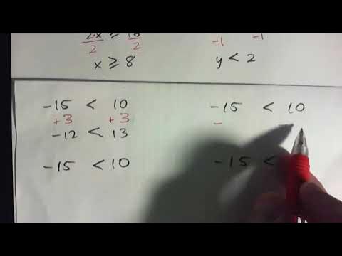 Inequalities Q 6 divide by negative - YouTube
