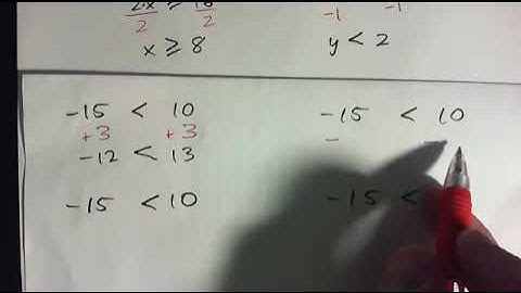 Inequalities   Q 6   divide by negative