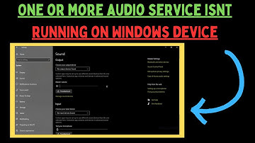 How to Fix One or More Audio Service Isn