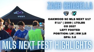 Zach Chiarella 2025 MLS Next Fest Highlights
