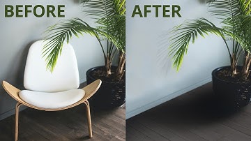 Removing furniture from room interior using Photoshop - Off White Studio