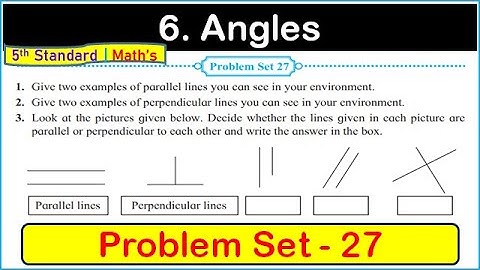problem set 27 class 5 maths | class 5 maths chapter 6 angles problem set 27 | Maharashtra Board